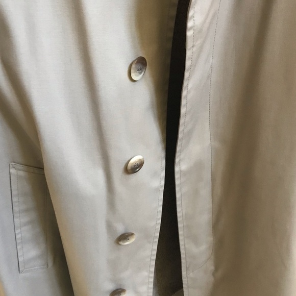 London Fog Maincoats Tan Trench Rain Coat Removable Liner Men’s Size 42R - Picture 5 of 14